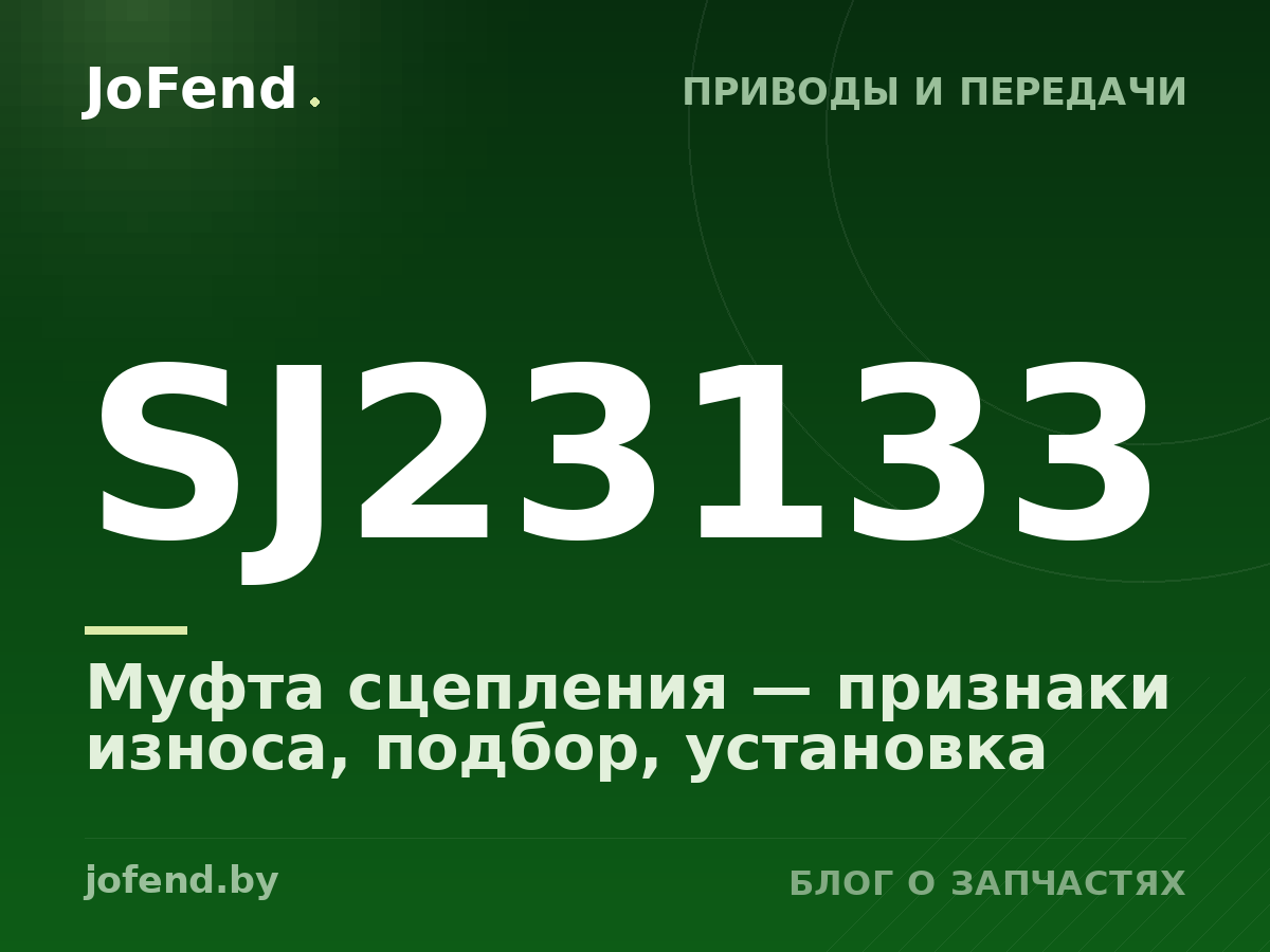 Муфта сцепления SJ23133 — признаки износа, подбор, установка