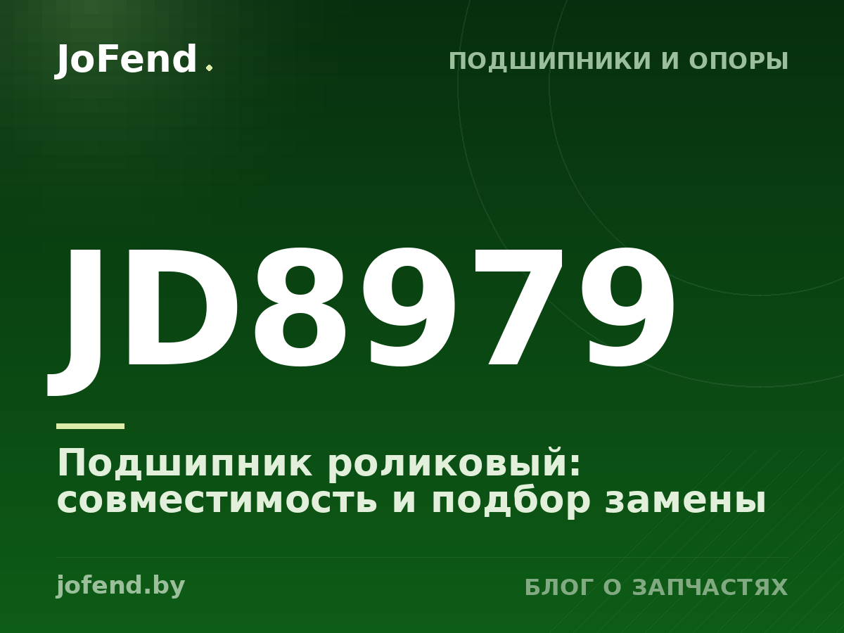 Подшипник роликовый JD8979: совместимость и подбор замены