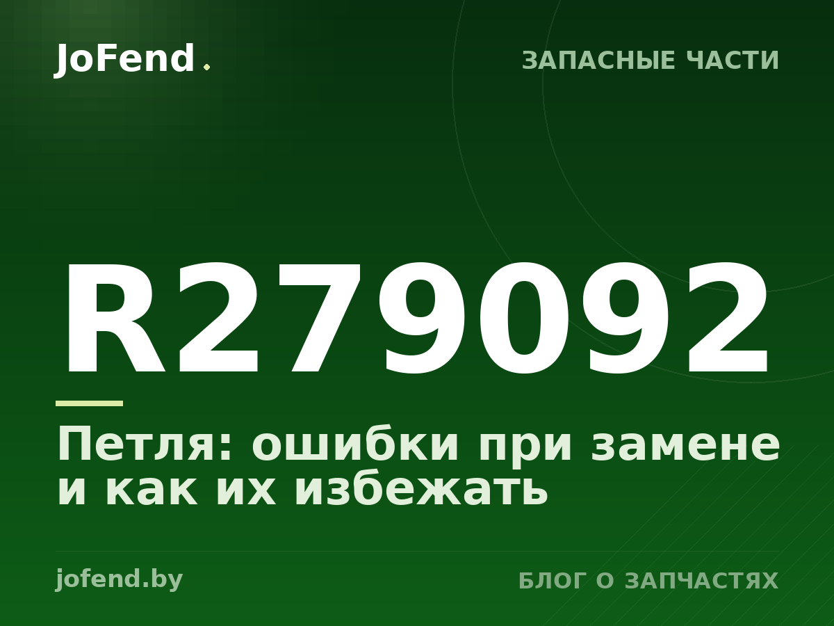 Петля R279092: ошибки при замене и как их избежать