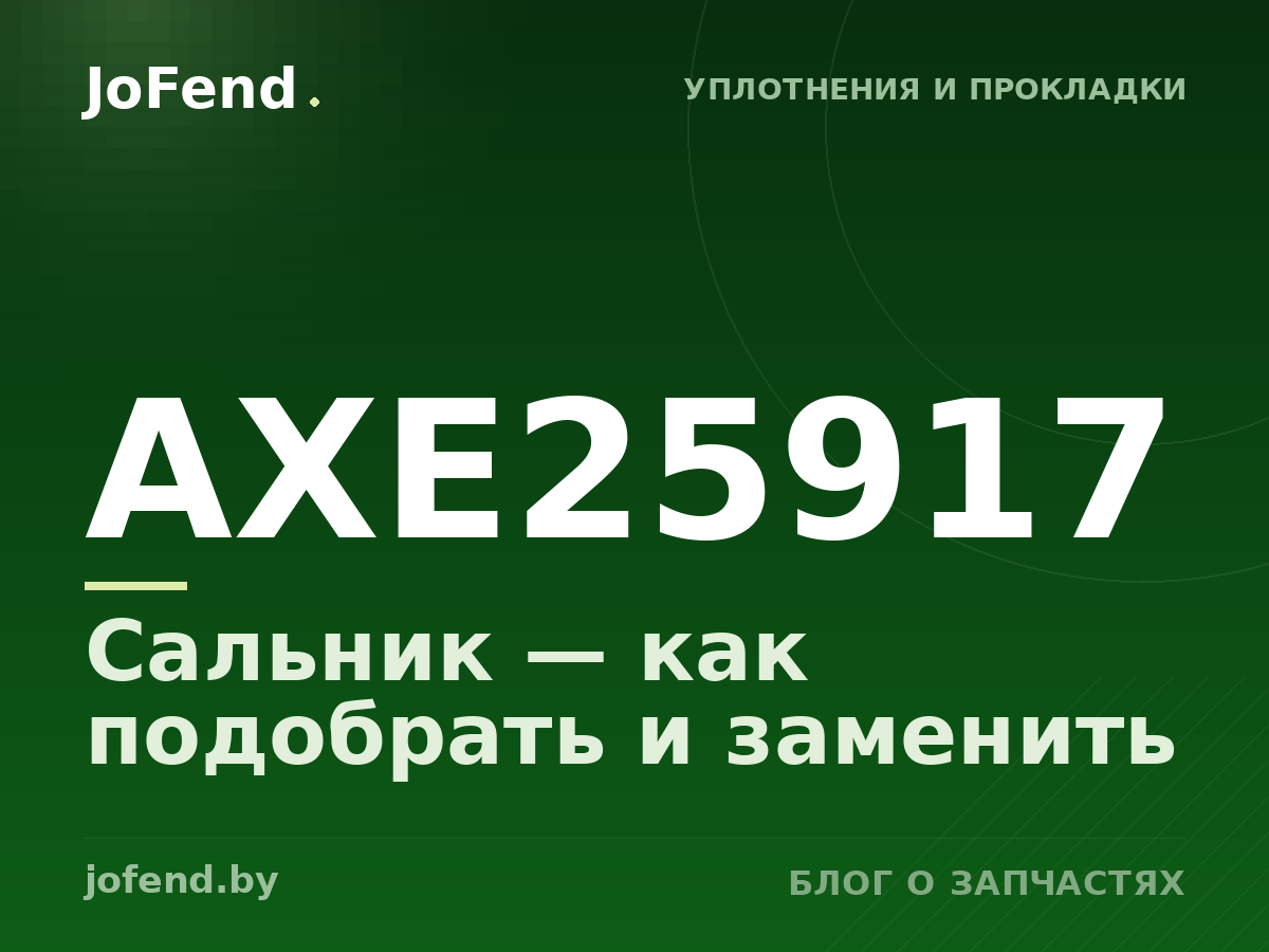 Сальник AXE25917 — как подобрать и заменить