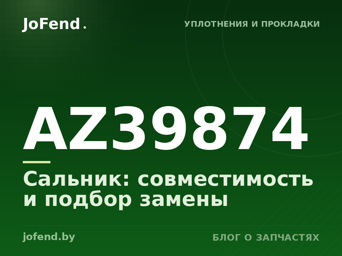 Сальник AZ39874: совместимость и подбор замены
