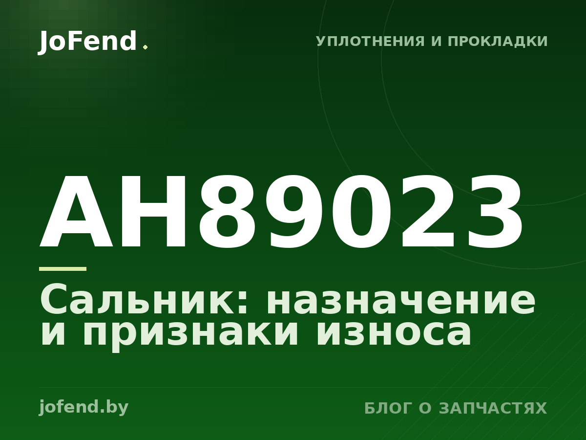 Сальник AH89023: назначение и признаки износа