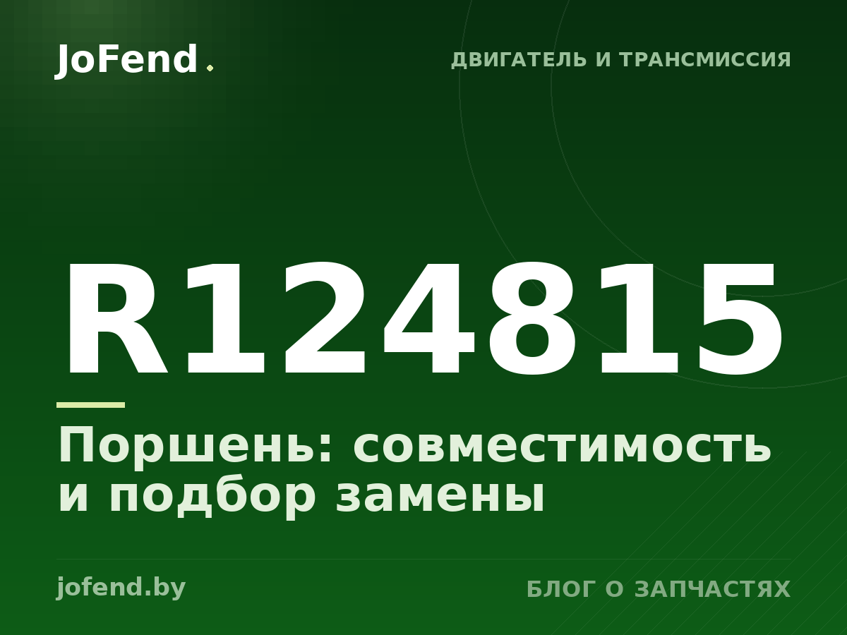 Поршень R124815: совместимость и подбор замены