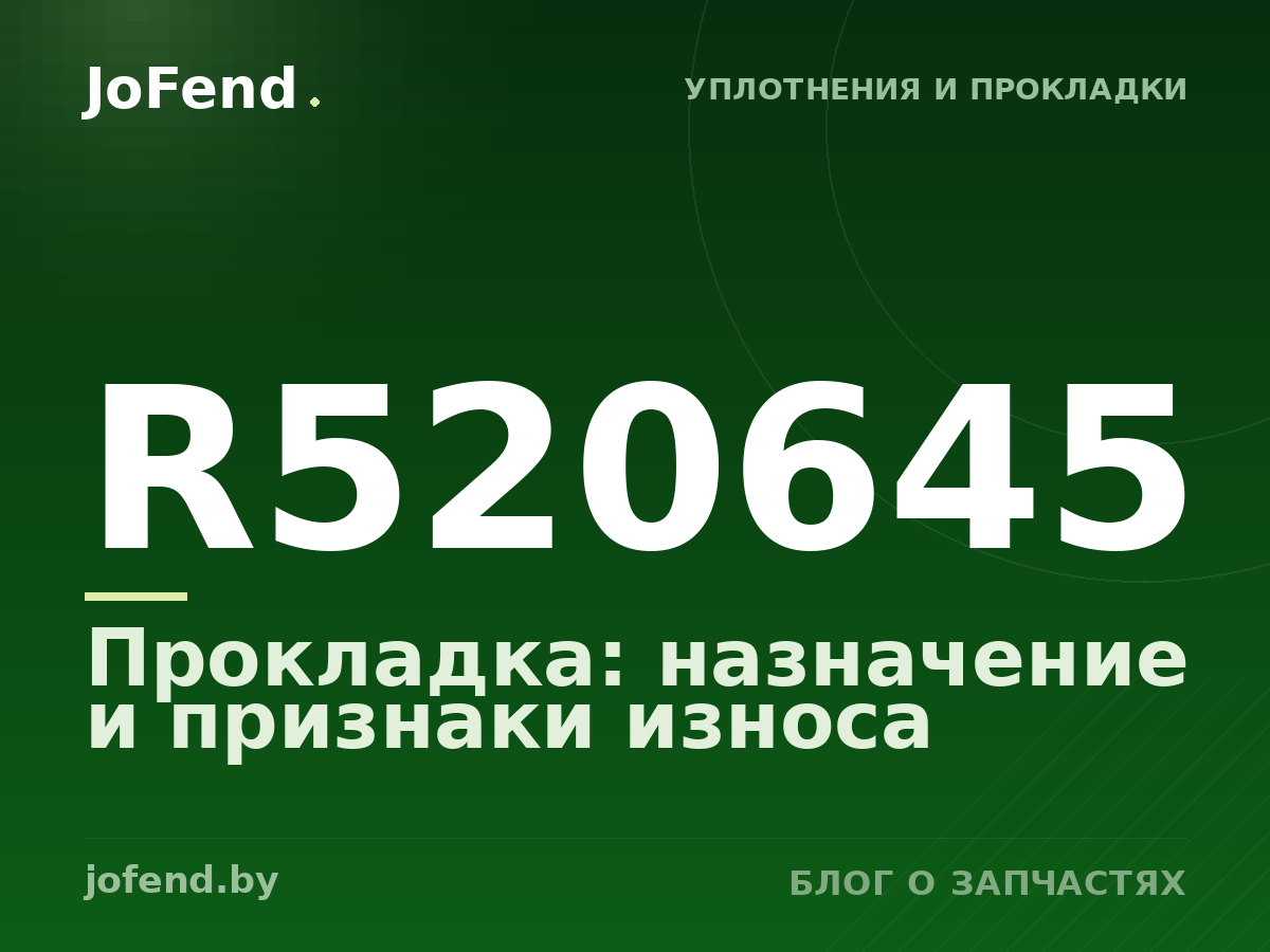 Прокладка R520645: назначение и признаки износа