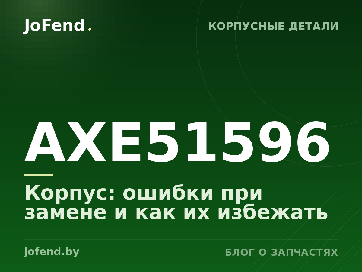 Корпус AXE51596: ошибки при замене и как их избежать
