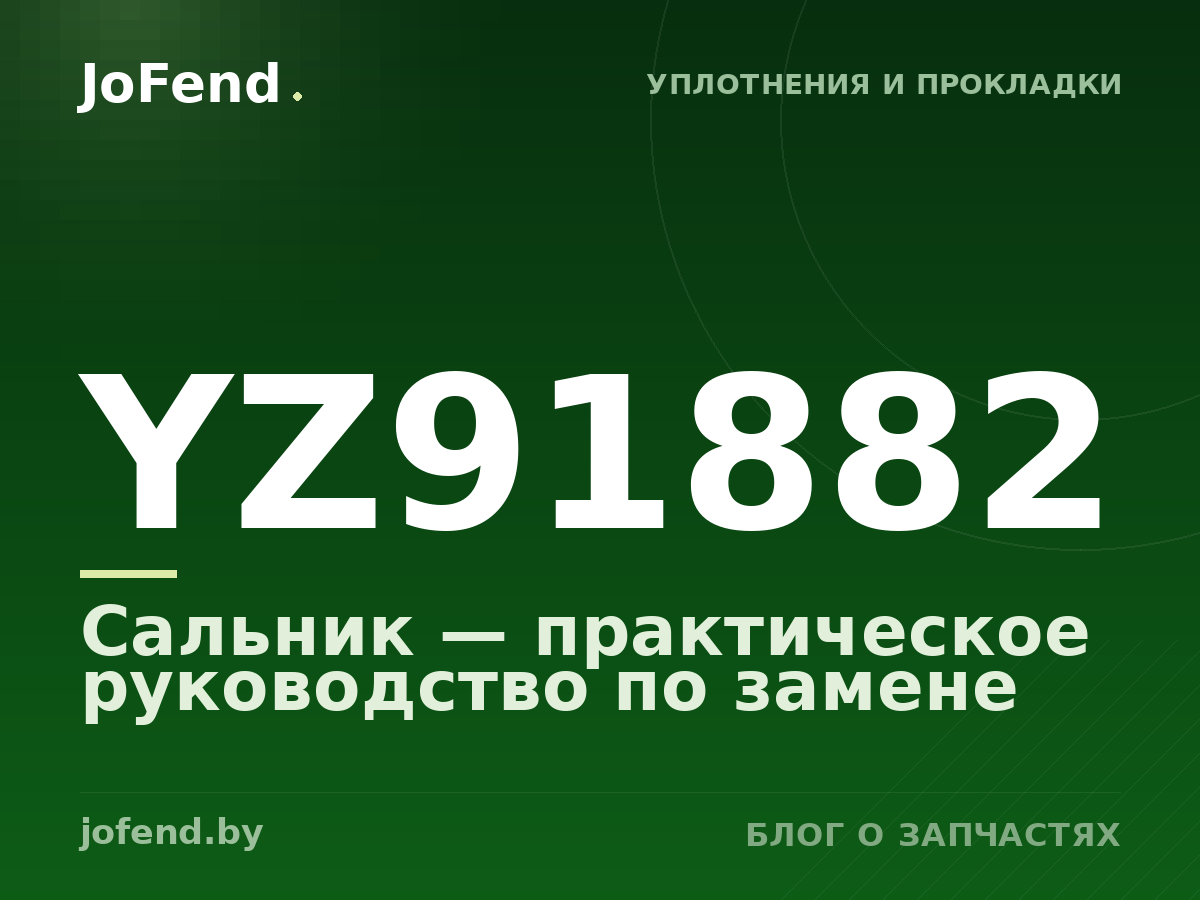 Сальник YZ91882 — практическое руководство по замене