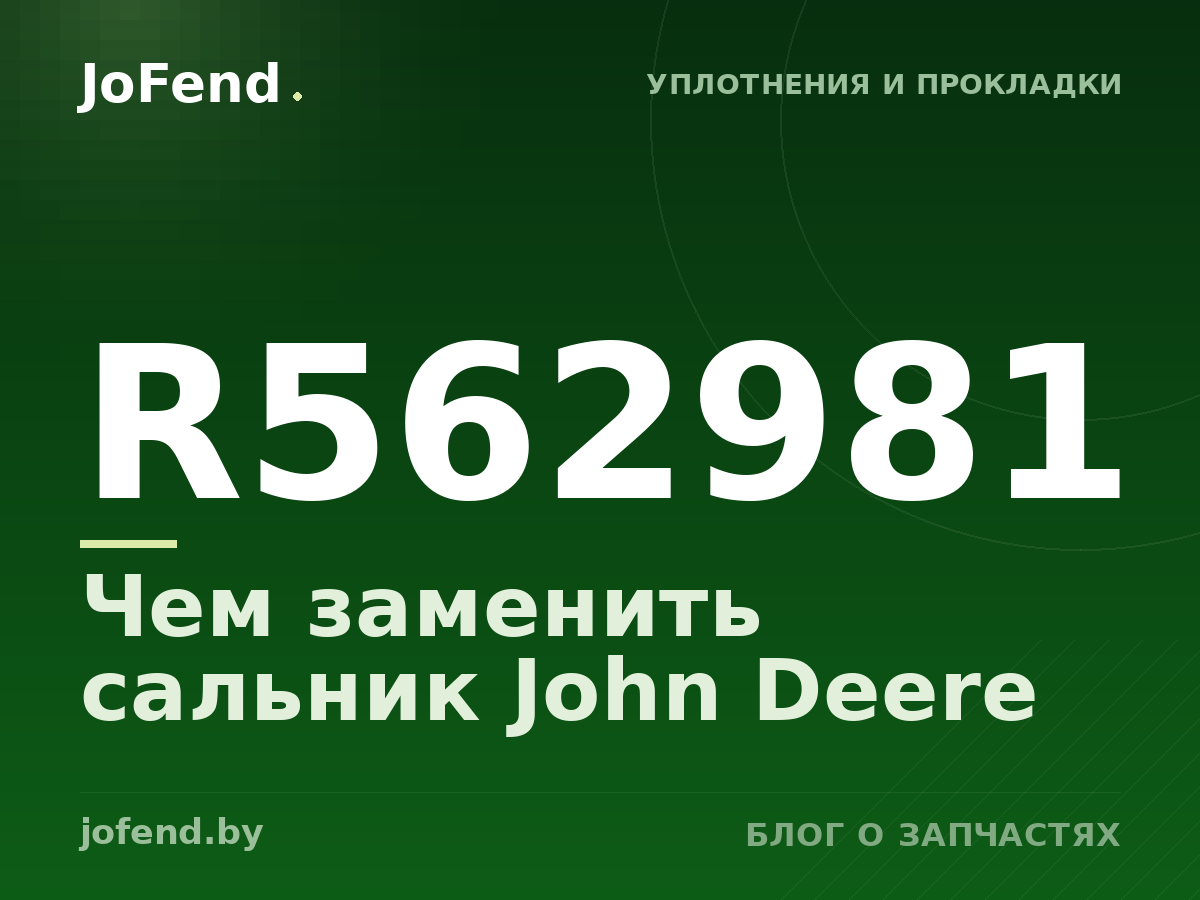Чем заменить сальник R562981 John Deere