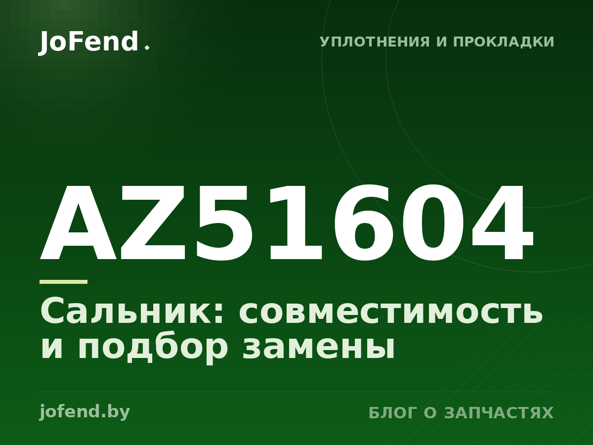 Сальник AZ51604: совместимость и подбор замены