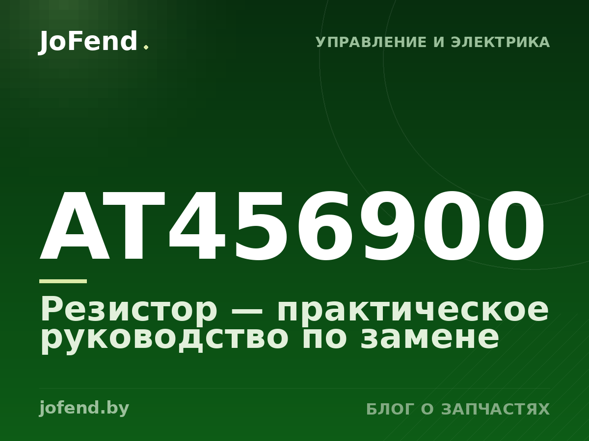 Резистор AT456900 — практическое руководство по замене