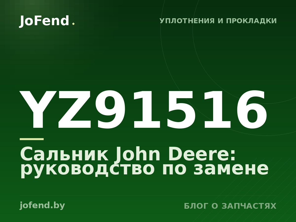 Сальник YZ91516 John Deere: руководство по замене