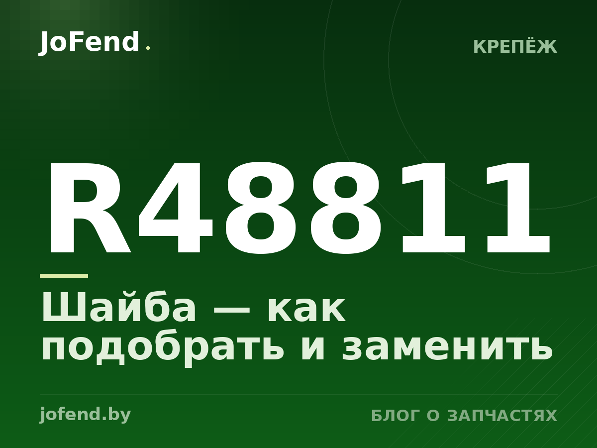 Шайба R48811 — как подобрать и заменить