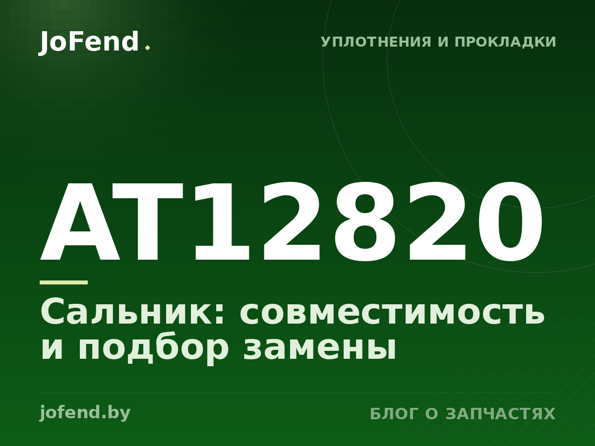 Сальник AT12820: совместимость и подбор замены