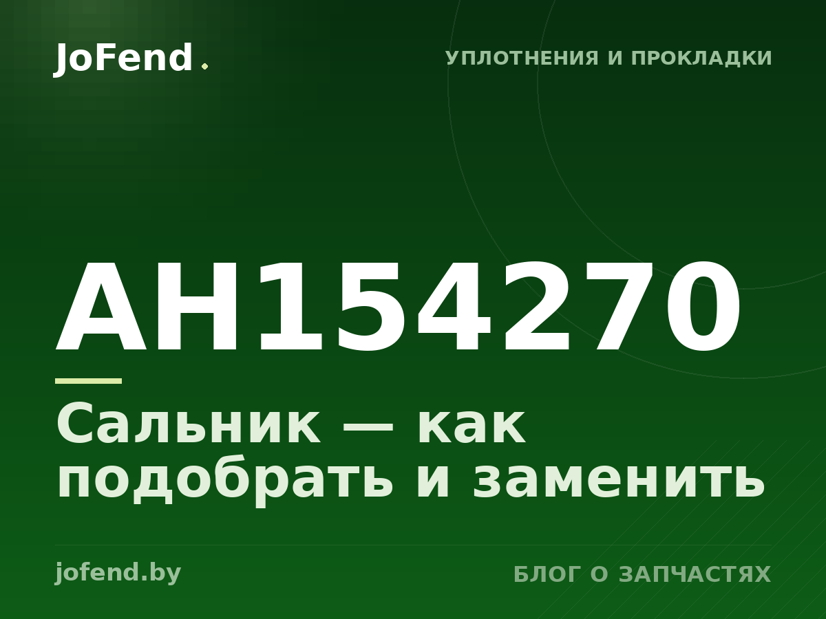 Сальник AH154270 — как подобрать и заменить