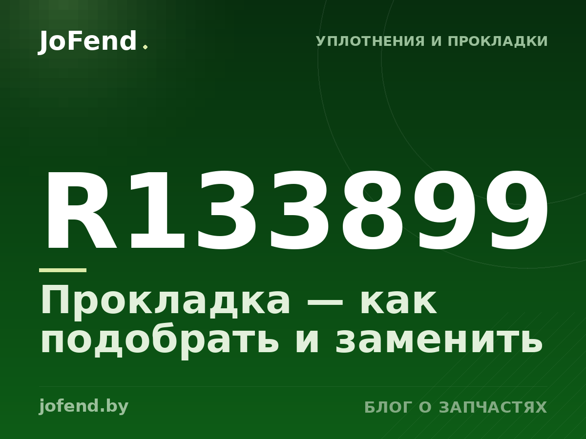 Прокладка R133899 — как подобрать и заменить