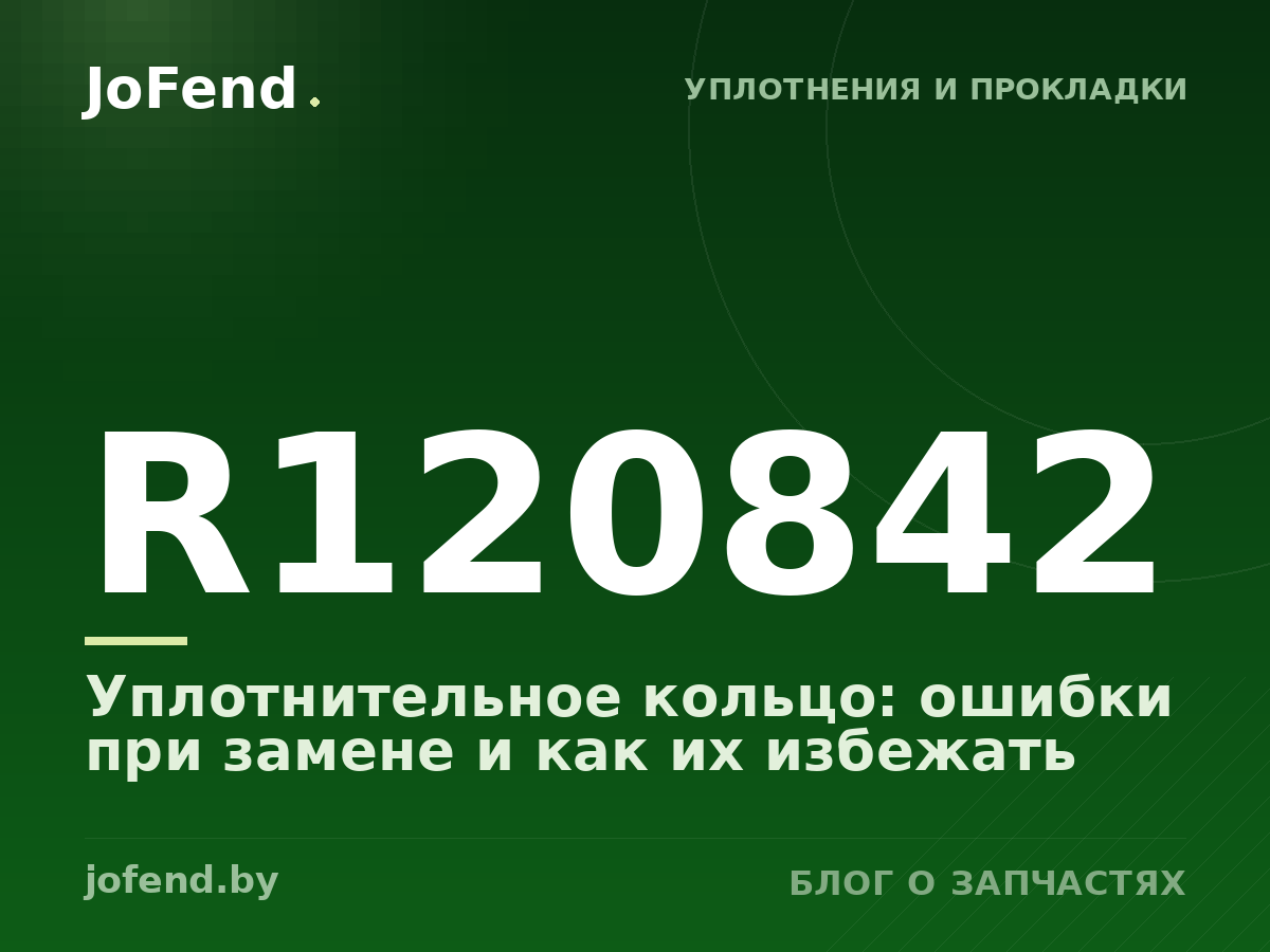 Уплотнительное кольцо R120842: ошибки при замене и как их избежать
