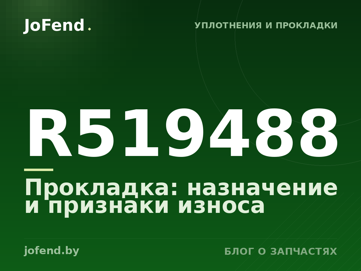 Прокладка R519488: назначение и признаки износа