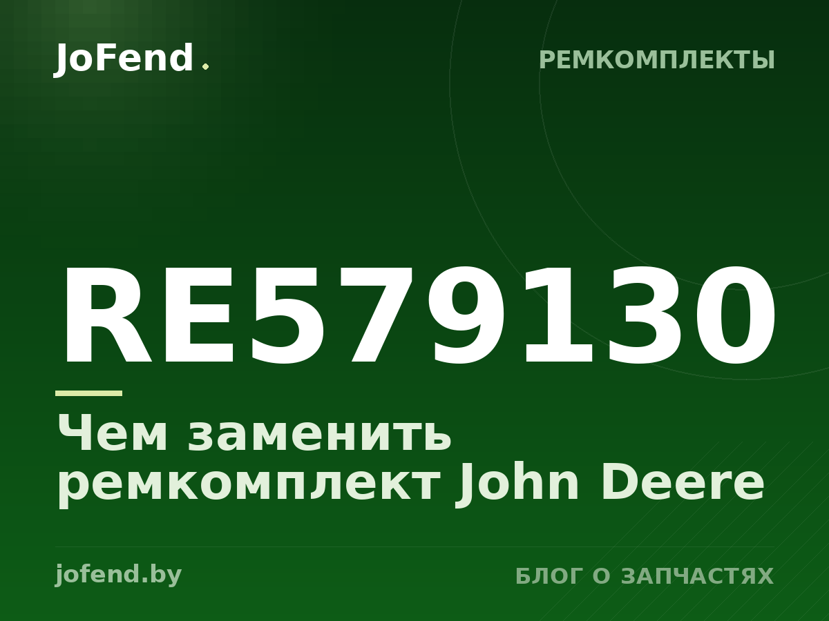 Чем заменить ремкомплект RE579130 John Deere