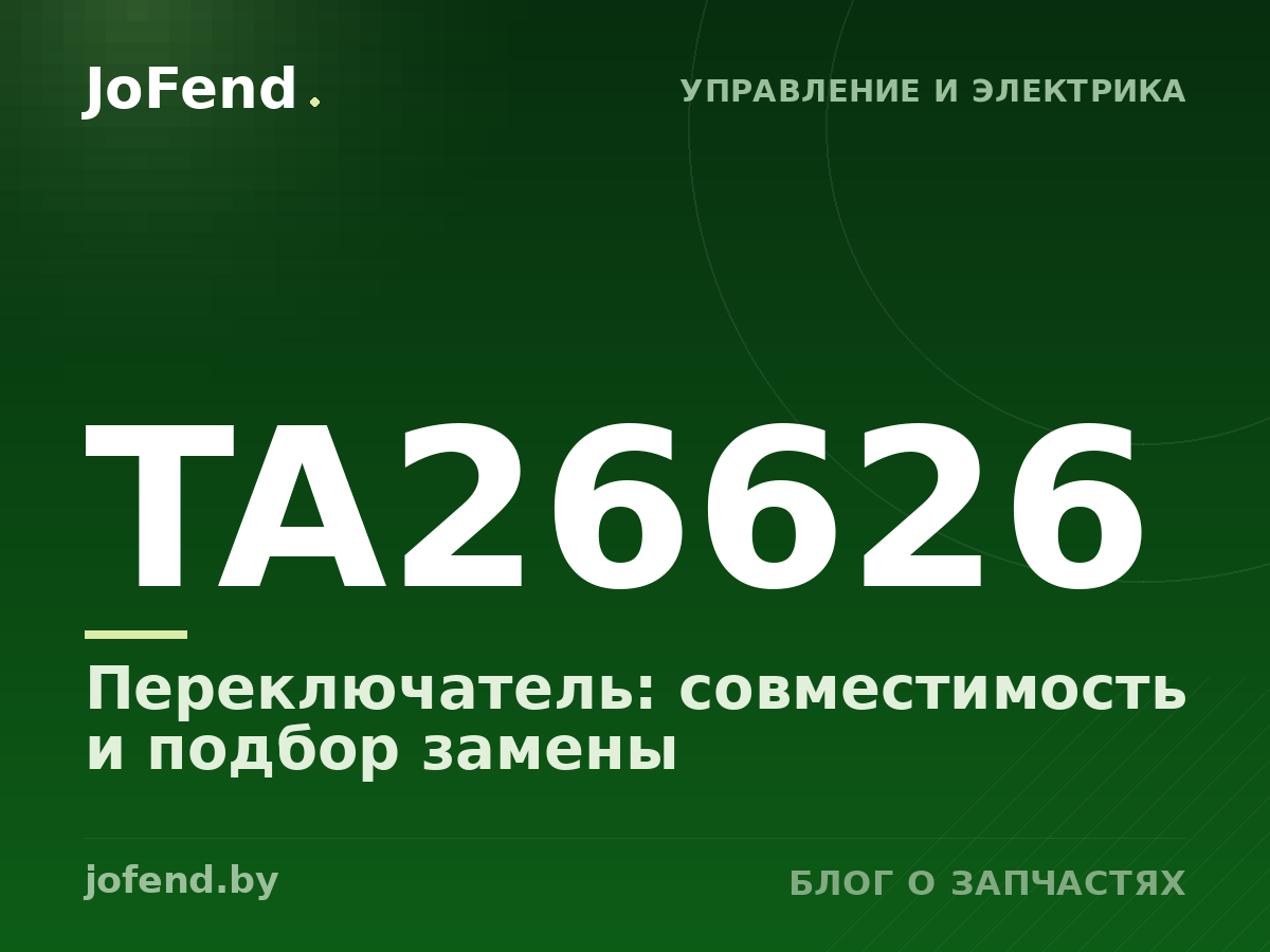Переключатель TA26626: совместимость и подбор замены