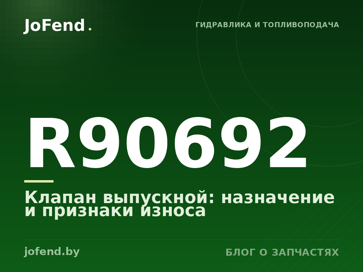 Клапан выпускной R90692: назначение и признаки износа