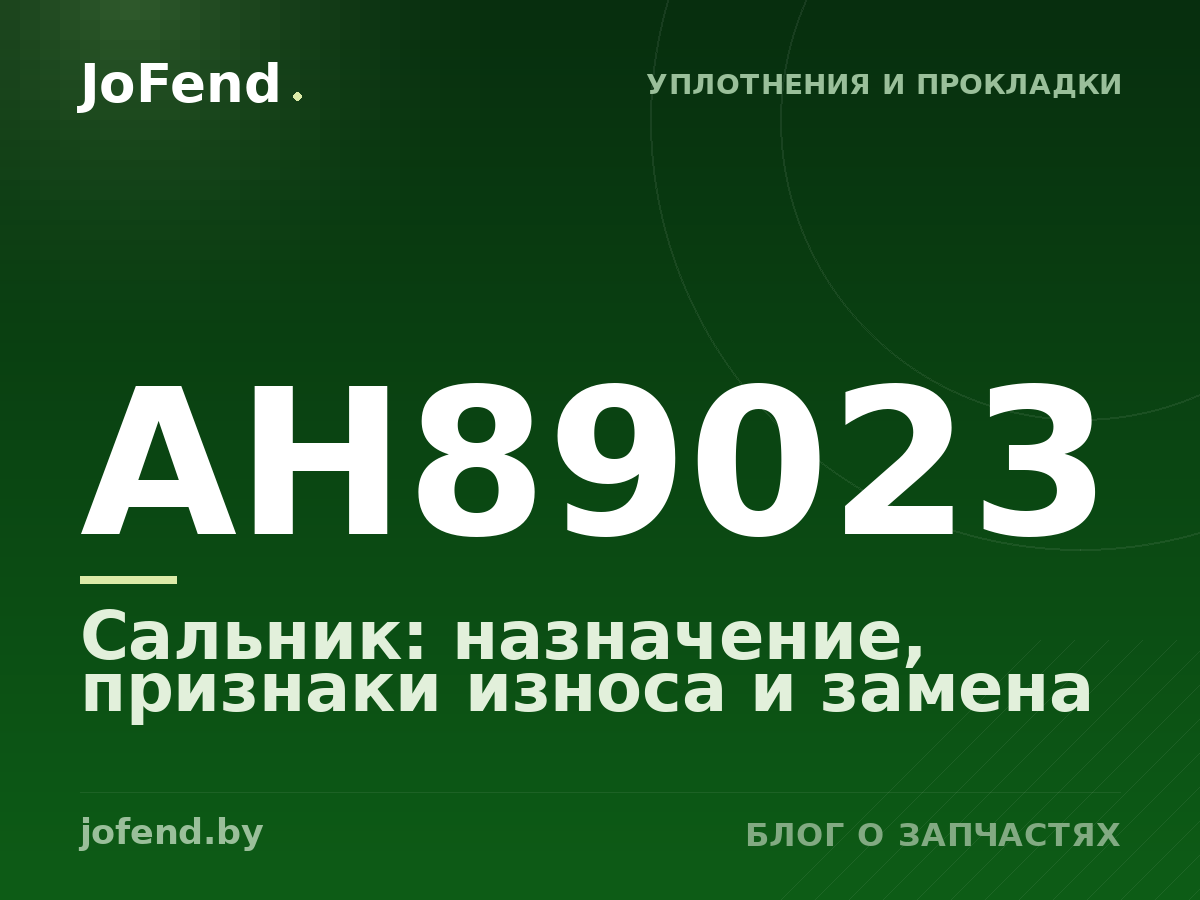 Сальник AH89023: назначение, признаки износа и замена