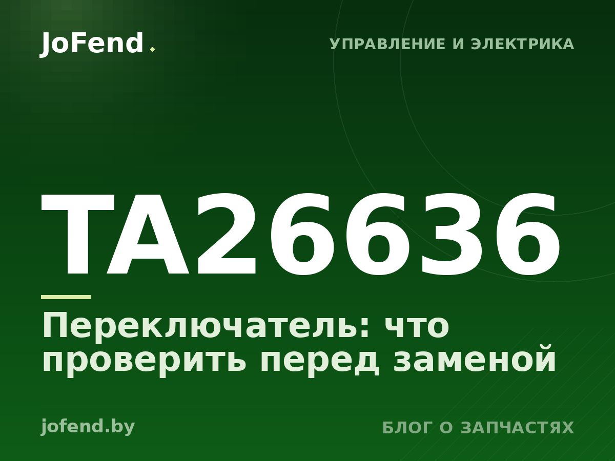 Переключатель TA26636: что проверить перед заменой